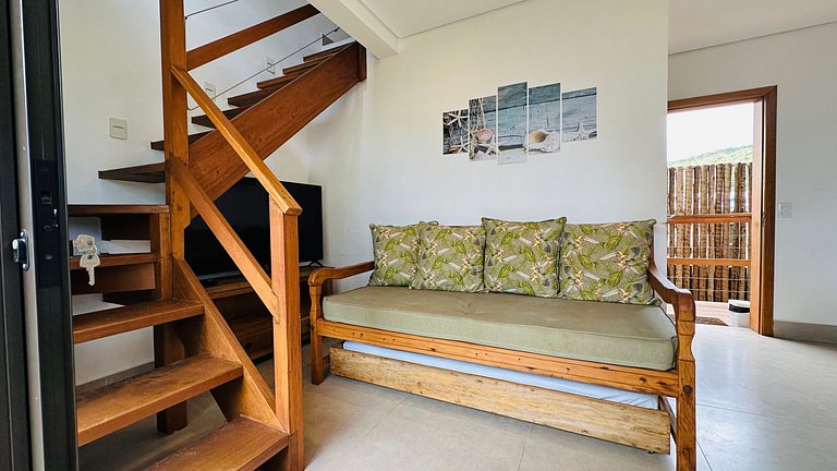 Loft para 5 pessoas na rua da praia, pet friendly!