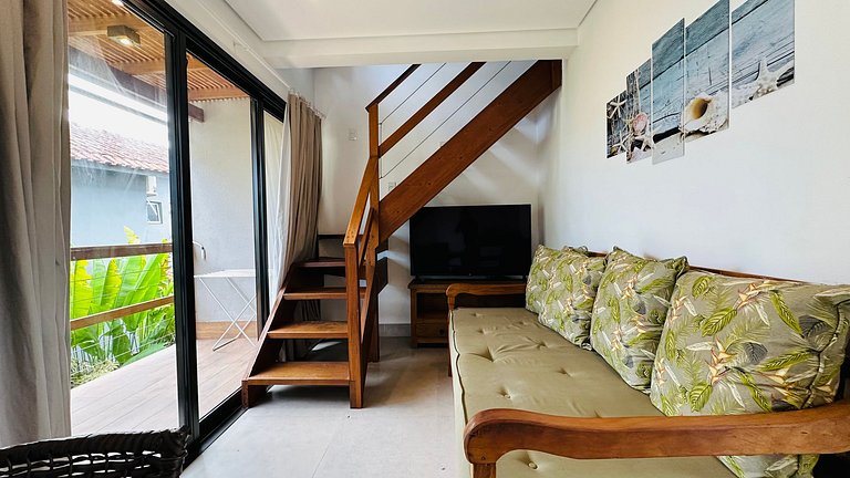 Loft para 5 pessoas na rua da praia, pet friendly!