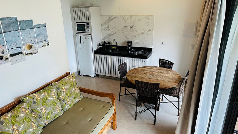 Loft para 5 pessoas na rua da praia, pet friendly!