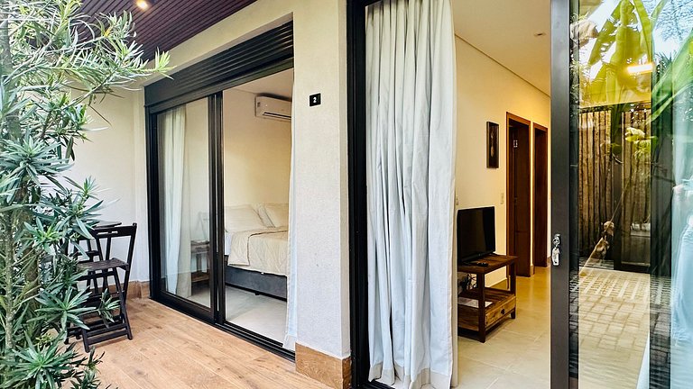 Loft para 3 pessoas na rua da praia, pet friendly!