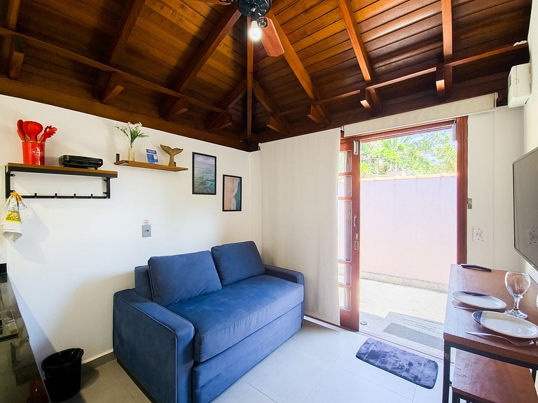 Flat em Barra do Una, com café da manhã incluso